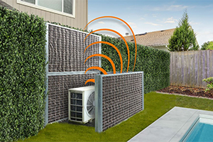 What noise level for a swimming pool heat pump?