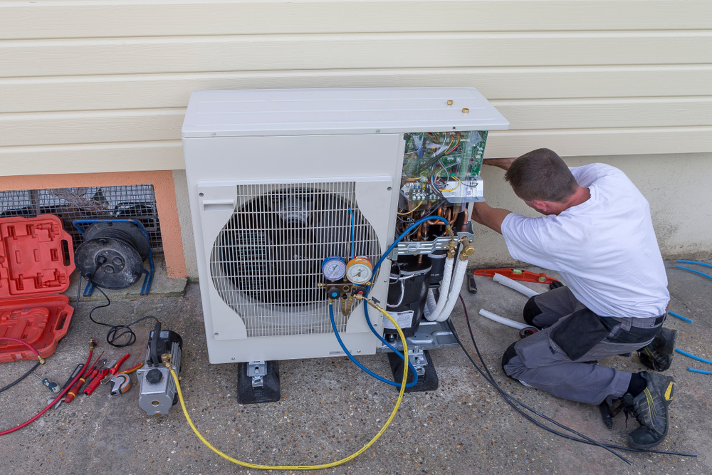 Installation of the heat pump by a professional